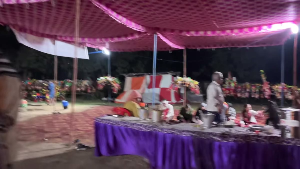 शिविर में भोजन एवं प्रसाद व्यवस्था